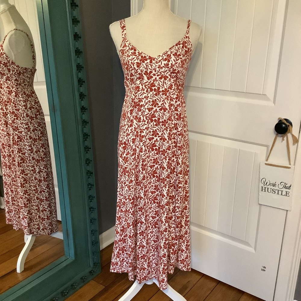 Gentle Fawn Red and White Floral Maxi Dress